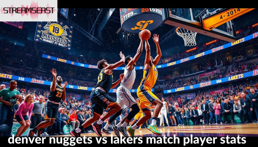 denver nuggets vs lakers match player stats