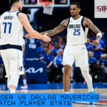 okc thunder vs dallas mavericks match player stats